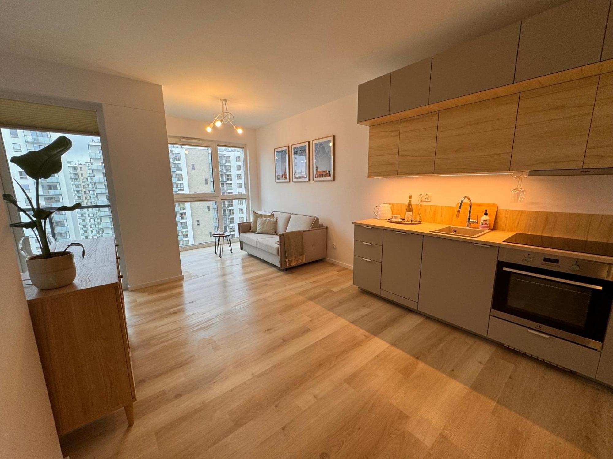 Amber Apartment On 14 Floor Gdaňsk Exteriér fotografie